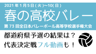 春高バレー熊本の代表校は 決定戦の動画と組合せや初戦の日程 オリンピック日本代表応援サイト